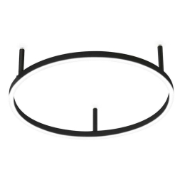 Φωτιστικό Οροφής-Πλαφονιέρα Oracle Round 266022 90x7cm LED 55W 3000K Black Ideal Lux