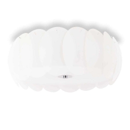 Φωτιστικό Οροφής-Πλαφονιέρα Ovalino 094014 52x20cm 8xE27 60W White Ideal Lux
