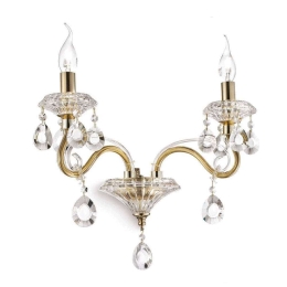 Φωτιστικό Τοίχου-Απλίκα Negresco 087757 34x29x25cm 2xE14 40W Gold Ideal Lux