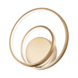 Φωτιστικό Τοίχου-Απλίκα Oz 269405 29x30x8cm LED 30W 3000K Gold Ideal Lux