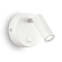 Φωτιστικό Τοίχου-Απλίκα Page Round 142586 9x13cm LED 3W 3000K White Ideal Lux
