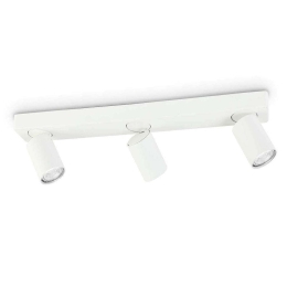 Φωτιστικό Οροφής-Πλαφονιέρα Rudy 229065 54x9/12,5x12,5cm 3xGU10 35W White Ideal Lux