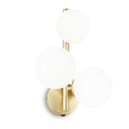 Φωτιστικό Τοίχου-Απλίκα Perlage 283784 24x16x32cm 3xG9 15W 3000K Gold Ideal Lux
