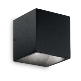 Φωτιστικό Τοίχου - Απλίκα Rubik 142302 10x10x10cm Led 730lm 8,5W 4000K Black Ideal Lux