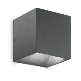 Φωτιστικό Τοίχου - Απλίκα Rubik 149738 10x10x10cm Led 730lm 8,5W 4000K Anthracite Ideal Lux