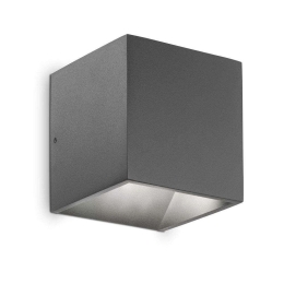 Φωτιστικό Τοίχου - Απλίκα Rubik 247083 10x10x10cm Led 700lm 8,5W 3000K Anthracite Ideal Lux