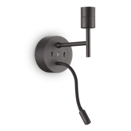 Φωτιστικό Τοίχου-Απλίκα Set Up Map-2 259826 12x20,5x21cm E27/LED 3W 3000K Black Ideal Lux