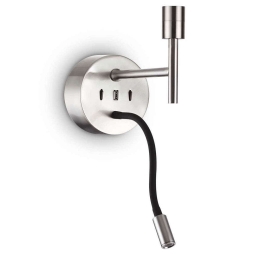 Φωτιστικό Τοίχου-Απλίκα Set Up Map-2 259833 12x20,5x21cm E27/LED 3W 3000K Nickel Ideal Lux