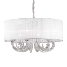 Φωτιστικό Οροφής Swan 035826 69x58/130cm 6xE14 40W White Ideal Lux