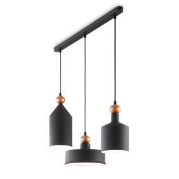 Φωτιστικό Οροφής-Ράγα Triade 194677 75x52/178x25cm 3xE27 42W Grey Ideal Lux