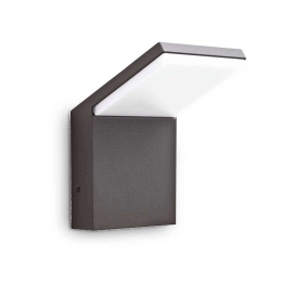 Φωτιστικό Τοίχου - Απλίκα Style 209845 10x10,4x16,4cm Led 1100lm 9W 4000K Anthracite Ideal Lux