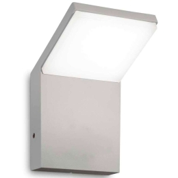 Φωτιστικό Τοίχου - Απλίκα Style 322643 10x10,4x16,4cm Led 1100lm 9W 4000K Grey Ideal Lux