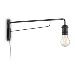 Φωτιστικό Τοίχου-Απλίκα Triumph 242392 4x16x62,5cm 1xE27 60W Black Ideal Lux
