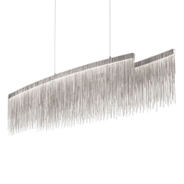 Φωτιστικό Οροφής Versus Oval 137056 114,5x40/115,5x15,5cm LED 43W 3000K Chrome Ideal Lux