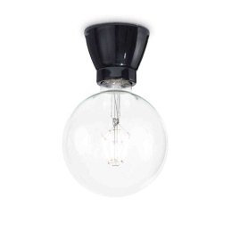 Φωτιστικό Οροφής-Πλαφονιέρα Winery 155142 7,5x6cm 1xE27 60W Black Ideal Lux