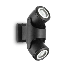 Φωτιστικό Τοίχου-Απλίκα Xeno 129501 9x14/16x24cm 2xGU10 28W IP44 Black Ideal Lux