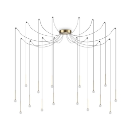 Φωτιστικό Οροφής Κρεμαστό Lucciola 284019 20x543,5cm LED 16W 3000K 1500Lm Brass Ideal Lux