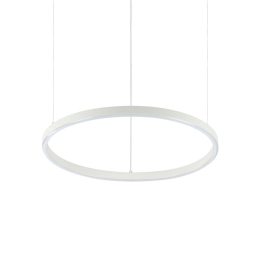 Φωτιστικό Οροφής Κρεμαστό Oracle Slim Round 229485 70x202,5cm 3000K 4300Lm On-Off 38W White Ideal Lux