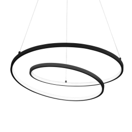 Φωτιστικό Οροφής Κρεμαστό Oz Dali 304557 60x215cm LED 48W 3000K 5300Lm Black Ideal Lux