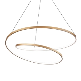 Φωτιστικό Οροφής Κρεμαστό Oz Dali 304564 60x215cm LED 48W 3000K 5300Lm Brass Ideal Lux