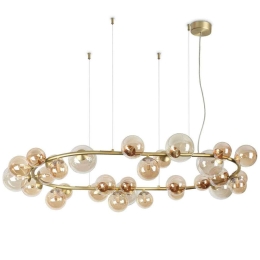 Φωτιστικό Οροφής - Ράγα Perlage 322780 143x93x216,5cm 30xG9 15W Brass-Amber Ideal Lux