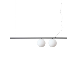 Φωτιστικό Οροφής - Ράγα Perline 306995 100,5x220cm G9 max 2x40W Black Ideal Lux