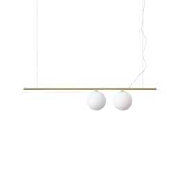 Φωτιστικό Οροφής - Ράγα Perline 282107 100,5x220cm G9 max 2x40W Brass Ideal Lux