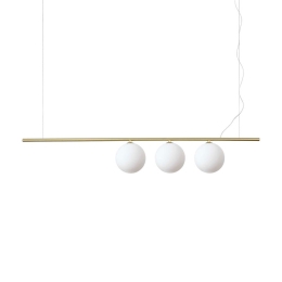 Φωτιστικό Οροφής - Ράγα Perline 282114 120,4x220cm G9 max 3x40W Brass Ideal Lux