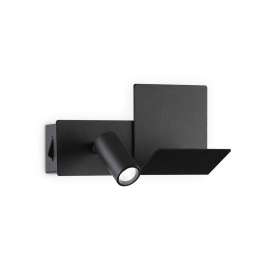 Φωτιστικό Τοίχου - Απλίκα Komodo-1 291796 19x10,5cm LED 4,5W 3000K 250Lm Black Ideal Lux