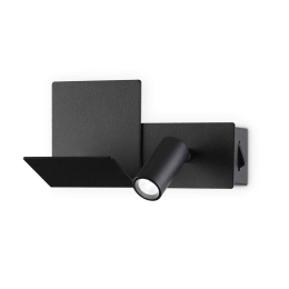 Φωτιστικό Τοίχου - Απλίκα Komodo-2 306827 19x10,5cm LED 4,5W 3000K 250Lm Black Ideal Lux