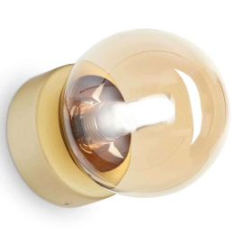 Φωτιστικό Τοίχου - Απλίκα Perlage 317809 10x13,3x10cm 1xG9 15W Brass-Amber Ideal Lux