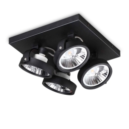 Φωτιστικό Οροφής - Spot Konig 300580 28x16,5cm GU10 max 4x50W Black Ideal Lux