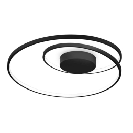 Φωτιστικό Οροφής - Πλαφονιέρα Oz Dali 304526 60x18cm LED 48W 3000K 5200Lm Black Ideal Lux