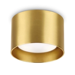 Φωτιστικό Οροφής - Σποτ Spike Round 285238 Φ10x6,5cm 1xGX53 15W Brass Ideal Lux