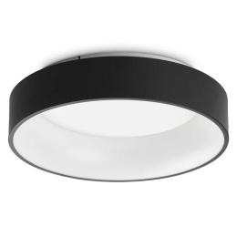 Φωτιστικό Οροφής - Πλαφονιέρα Ziggy 307206 45x11cm LED 30W 3000K 3800Lm Black Ideal Lux
