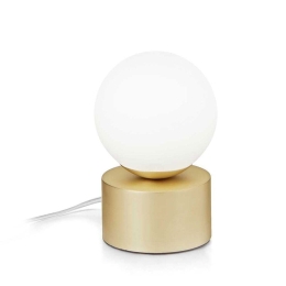 Επιτραπέζιο Φωτιστικό Perlage 292458 Φ10x15,5cm 1xG9 15W Brass Ideal Lux