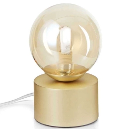 Φωτιστικό Επιτραπέζιο Perlage 317823 Φ10x15,5cm 1xG9 15W Brass-Amber Ideal Lux