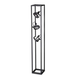 Φωτιστικό Δαπέδου Audio 293684 21x130cm GU10 max 3x50W Black Ideal Lux