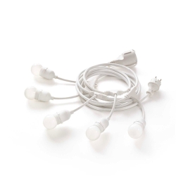 Φωτιστικό Οροφής Fiesta Με Πρίζα 218724 404x14cm E27 max 5x15W White Ideal Lux