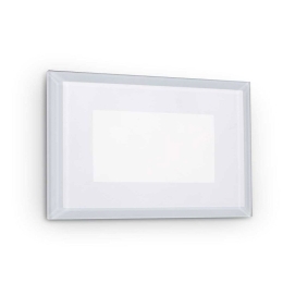 Φωτιστικό Τοίχου Χωνευτό Indio 255781 10,5x8cm LED 5W 3000K 440Lm White Ideal Lux