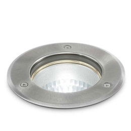 Φωτιστικό Δαπέδου Χωνευτό Park Round Medium 032825 15x19,5cm E27 max 60W Steel Ideal Lux