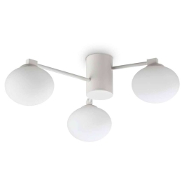 Φωτιστικό Οροφής - Πλαφονιέρα Hermes 322667 Φ60x18cm 3xG9 28W White Ideal Lux
