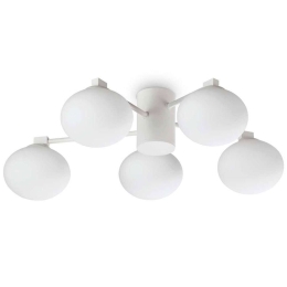 Φωτιστικό Οροφής - Πλαφονιέρα Hermes 322698 Φ60x18cm 5xG9 28W White Ideal Lux
