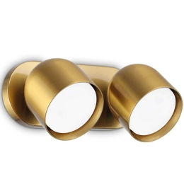 Φωτιστικό Τοίχου - Απλίκα Dodo 327921 22x8,5x11,5cm 2xGX53 15W Brass Ideal Lux