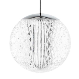 Φωτιστικό Οροφής Diamond 305288 Φ12x216cm Led 650lm 6,5W 3000K Chrome-Clear Ideal Lux