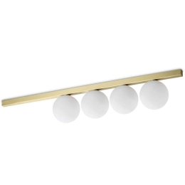 Φωτιστικό Οροφής - Ράγα Binomio 328461 86x12x15cm 4xG9 4W Brass-White Ideal Lux