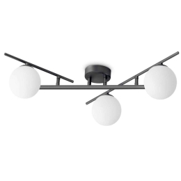 Φωτιστικό Οροφής - Πλαφονιέρα Atlas 311357 50x16,5cm 3xG9 4W Black-White Ideal Lux