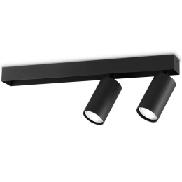 Φωτιστικό Οροφής - Πλαφονιέρα Profilo 314723 45x5,5x14,5cm 2xGU10 28W Black Ideal Lux