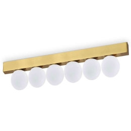 Φωτιστικό Οροφής - Ράγα Ping Pong 328263 43,5x6x9cm Led 1500lm 18W 3000K Brass Ideal Lux