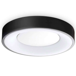 Φωτιστικό Οροφής - Πλαφονιέρα Planet 328140 Φ30x5cm Led 1550lm 17W 3000K Black Ideal Lux